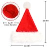CCINEE Santa Hat for Kids,Christmas Santa Hats Velvet Plush Red Hat for Home Decoration Party Supplies,Pack of 2