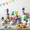 30Pcs Ninja Cupcake Toppers | Ninja Cupcake Picks Decorations for Kids' Birthday Party Baby Shower Decor,Double-Sided Ninja Theme Party Decorations.