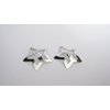 Generic 2 silver metal star snap hair clip barrettes