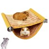 Warm Hamster Hammock House Mouse Rat Hanging Swing Bed Guinea Pig Cage Bedding Small Pet Animal Double Layer Cage Tent Hut Nest for Winter Mouse Rat Hamster Play Sleep