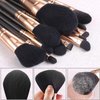 OMANIAC® Makeup Brushes Set Professional (12Pcs), Comfortable To Hold And Easy To Use. Eyeshadow, Blush, Powder, Foundation, Blending, Full Face Make up Brushes Set With Makeup Brushes Holder. (Rose Gold and Black)