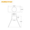 POWERTEC 70151 Dust Hood Rectangular Shape, Funneled 4-Inch Fitting By 10-Inch Wide Attachment for Dust Collection