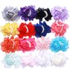 18pcs Baby Girls Chiffon Rose Flower Hair Barrettes Baby Pearl Flowers Hairband Accessories for Kids Toddler Teens (9 color)