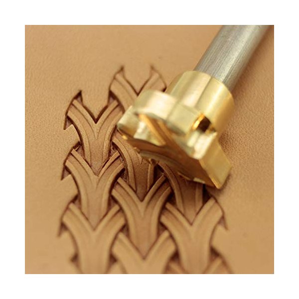 Leather Stamp Tool Basket Weave Stamping Working Carving Punches Tools Craft Saddle Brass #163B