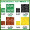 100pcs Football Napkins Disposable Football Paper Luncheon Napkins Set for Football Party Decorations Football Game Day Event Birthday Party Supplies, 4 Designs Football Napkins