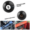 RYANSTAR Shift Knob Black 8 Ball Billiard Acrylic Gear Shift Lever Shift Knob Black Shaped Round Manual with 3 Adapters Universal Fit Compatible with Manual Car M 81.25, M 101.25, M 101.5, M 121.25