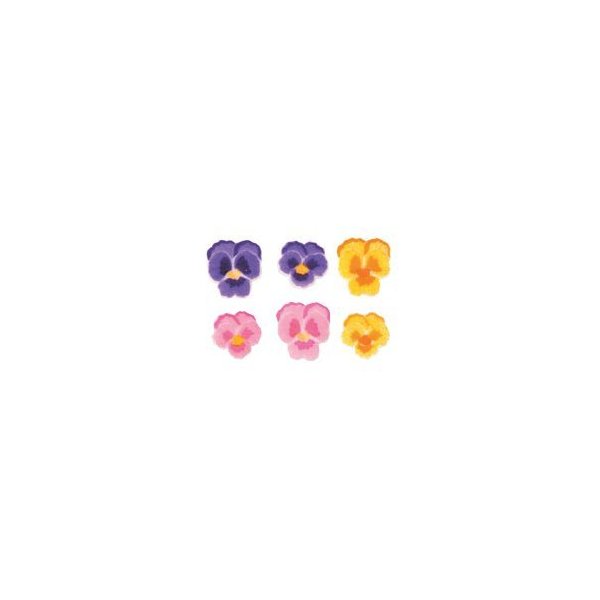Pansies Assortment Sugar Decorations for Cakes and Cupcakes Food Decorations 24 count