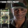 CCbeauty Black Camo Face Paint - Sports Eye Black Stick, Oil Camouflage Hunting Softball,Football,Baseball Accessories,Sweat Resistant Safe Army Militarty Makeup for Halloween Costume,Cosplay