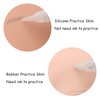 Blank Tattoo Skin Practice - Rayyl 5Pieces Tattoo Practice Skin Soft Silicone Double Sides 7.4x5.6" Thin Tattoo Eyebrow Practice Skin for Tattoo Beginner & Experienced Tattoo Artist
