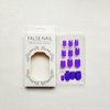 Purple Press on Nails Square Fake Nails Glossy Glue on Nails Short Solid Color False Nails with Design Full Cover Acrylic Nails Cute Press on Nails Stick on Nails for Women and Girls DIY Manicure 24Pcs