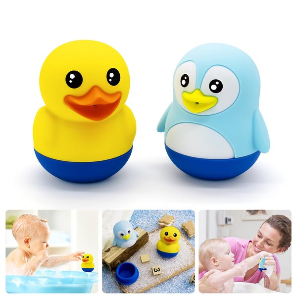 b&h Baby and Toddler Bath Toy, Squeeze and Squirt Durable Silicone Animals Bathtub Toys, Mold Free Bath Toys Set, Safe Baby Bath time Fun