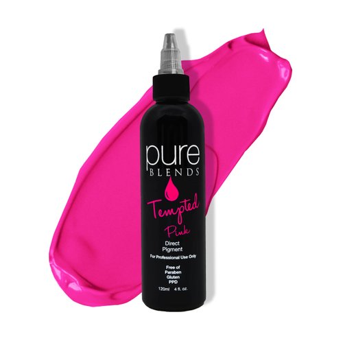Pure Blends Tempted Pink Semi Permanent Direct Hair Dye Pigment | Stain With Vivid Tones | For Color Treated Hair | Keratin Infused & Cruelty Free | Sulfate, Sodium Chloride, PPD & Paraben Free