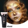 BOBISUKA Gold Face Body Paint, Metallic Oil-based Painting Kit, Cream Blendable Facepaint for Halloween Cosplay, Costume, Parties, Stage, Theater, SFX Special Effect Makeup（2.1 Fl.oz）