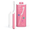 Quip Kids Electric Toothbrush - Sonic Toothbrush with Small Brush Head, Travel Cover & Mirror Mount, Soft Bristles, Timer, and Rubber Handle - Pink