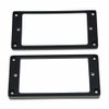 Dopro Set of 2 Plastic Humbucker Pickup Ring Pickup Mounting Frame Flat Bottom 3 * 5 for Neck and 7 * 9 for Bridge Pickup Black