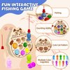 edutree Wooden Magnetic Fishing Game for Toddlers 1-3, Montessori Sensory Busy Board Fine Motor Skills Toys for 1 2 3 Years Old Boys Girls