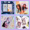 Lora Rossie 6 Kpop Photocard Holder Keychain Toploaders,50 Holographic Card Sleeves for Trading Cards Kpop Photocard,22 Ribbon Heart Bubble Deco Korean Stickers for Photocards Binder