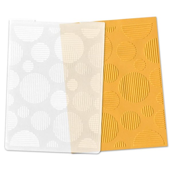 Circular Spots Plastic Embossing Folders for Card Making Pattern Background Scrapbooking Plastic Template Photo Album Card Paper Handmade DIY Craft Decoration Template Molds