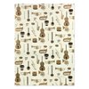 Instruments - Cream/Metallic Gold and Brown (21″×29″)