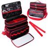 Tesuko Carrying Case Compatible with Toniebox Starter Set, Double Layer Storage Bag for Tonies Figures Characters, Portable Travel Organizer Case with Shoulder Strap for Tonies Box Headphones (Black)