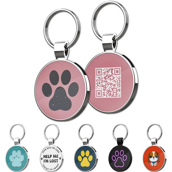 MYLUCKYTAG ID Tags Dog Tags - Pet Online Profile - Scan Receive Instant Location Alert Email