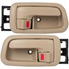 Lcyolada Interior Door Handles W/Bezel (Pair), Beige, Front Left Driver & Right Passenger for Toyota Tundra 2000 2001 2002 2003 2004 2005 2006