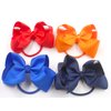 40Pcs 4.5 Inches Boutique Pops Hair Bows Elastic Hair Ties Grosgrain Ribbon Big Cheer Bow Ponytail Holder Rubber Hair Bands for Girls Toddlers Kids Teens In Pairs