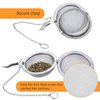 U.S. Kitchen Supply - 2 Premium Stainless Steel Tea Ball Strainer Infusers - 2.1" Size with Extra Fine Mesh - Steep Loose Leaf Tea, Herbal, Spices & Seasonings - Teapot, Tea & Coffee Cup Mug