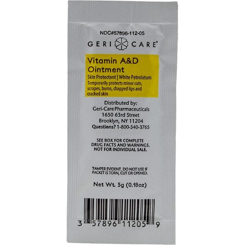 GeriCare Vitamin A&D Ointment | Skin Protectant | 5 Grams (144 Packets)