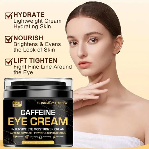 Generic Caffeine Eye Cream Moisturizer - Anti-Aging Cream For Men, Caffeine & Peptides- Day & Night - Eye Care- Anti Wrinkle 1.7 oz (1.7 oz, Women)