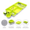 Welaxy Drawer organizers bins felt trays desk storage bins dividers small drawers for office supplies closet cabinet socks makeup holder Back to School 7-piece Pack (Green)