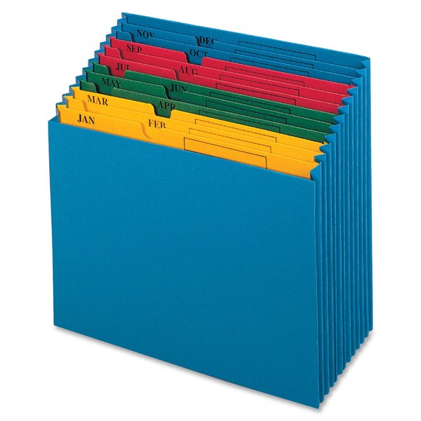 Globe-Weis/Pendaflex QuickVue Project File, Monthly Index, Letter Size, Blue (20135)