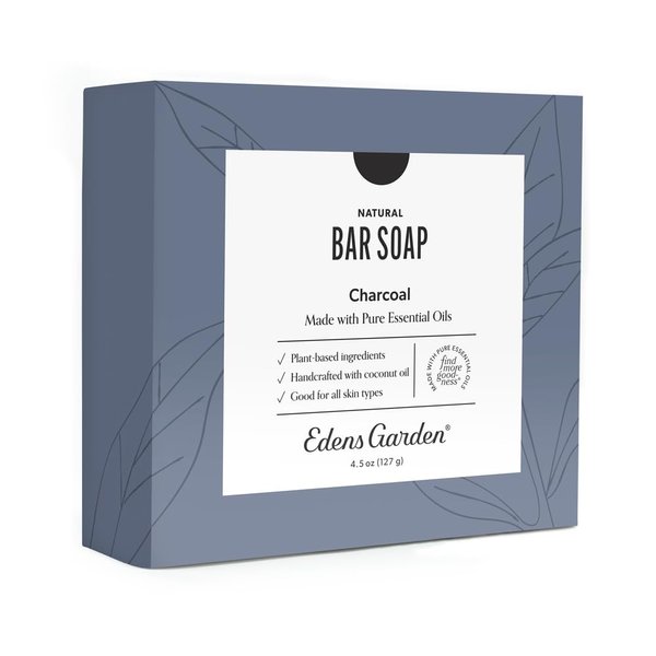 Edens Garden Charcoal Natural Aromatherapy Cold Processed Bar Soap (Made With Essential Oils, Vegan, For Face & Body), 4.4 oz Bar