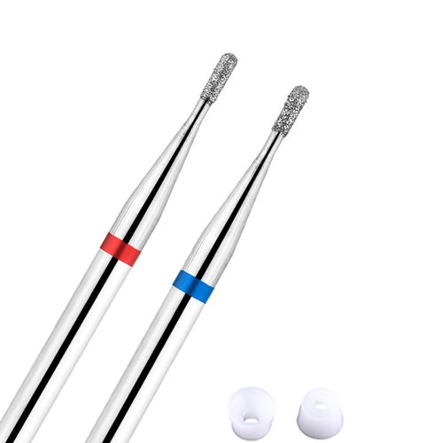 Acycoin2A 2pcs Round Tapered Cuticle Clean Nail Drill Bit (I)