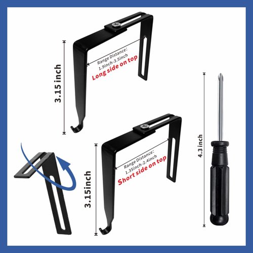 qieoyk Cubicle Hangers Universal Partition Hanger Set Metal Black Cubicle Hooks Door Mirror Hanger Cubicle Wall Hooks Adjusted to Fit Panels with 1.35 to 3.5 Inch Thickness for Office Whiteboard