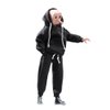 1/12 Scale Male Clothes,Men's Hoodie Pants Trousers Clothing for 6inch Male Action Figure Body Doll (Black Color)