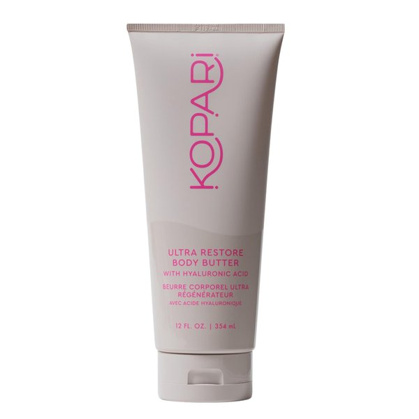 Kopari Jumbo Ultra Restore Body Butter with Hyaluronic Acid and Vitamin B5 - Vegan Moisturizing Lotion for Dry Skin 12 oz