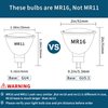 GU5.3 Base LED Light Bulb Dimmable 5W Spotlight,50W Halogen Equivalent, 120V MR16 Bi-Pin Base Warm White 2700K, Flood Light Bulb for Accent Lighting, Display Lighting, Track Lighting(Pack of 10)