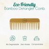 BeNat All Natural Bamboo Wooden Hair Comb for Women and Men - Eco Friendly Hair Accessories Ideal For Detangling Curly Hair and Beard Comb For Men