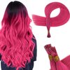 RUNATURE I Tip Hair Extensions Human Hair 20 Inch Itip Human Hair Extensions Hot Pink I Tip Hair Extensions Pink Human Hair I Tip Extensions Cold Fusion Hair Extensions Real Human Hair 25g 25s