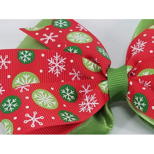 Holiday Christmas snowflakes Hair Bow