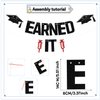 KEWUFD EARNED IT Banner, 2024 Nursing School Graduation Decorations, Congrat RN Party Decorations For Medical School College Graduation Party Decorations Supplies Black Red Glitter