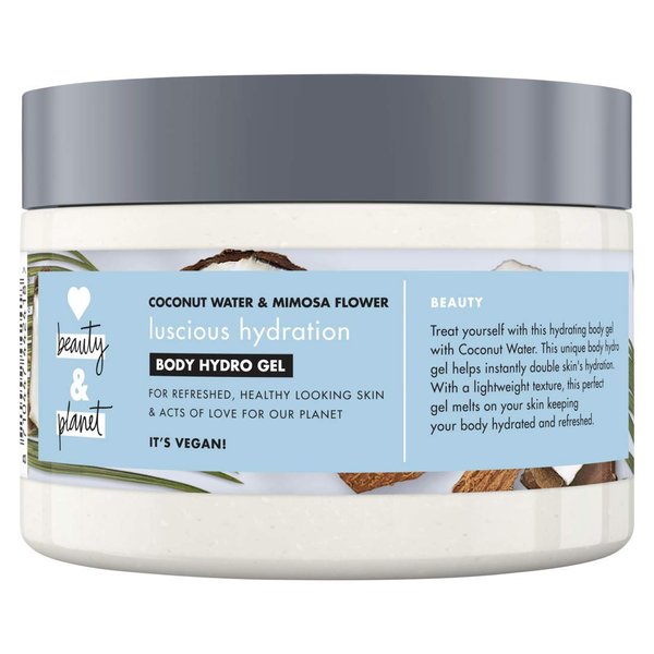 Love Beauty And Planet Coconut Water and Mimosa Flower Vegan Body Moisturiser, Hydrating and Refreshing Hydro Gel for Women, 250ml