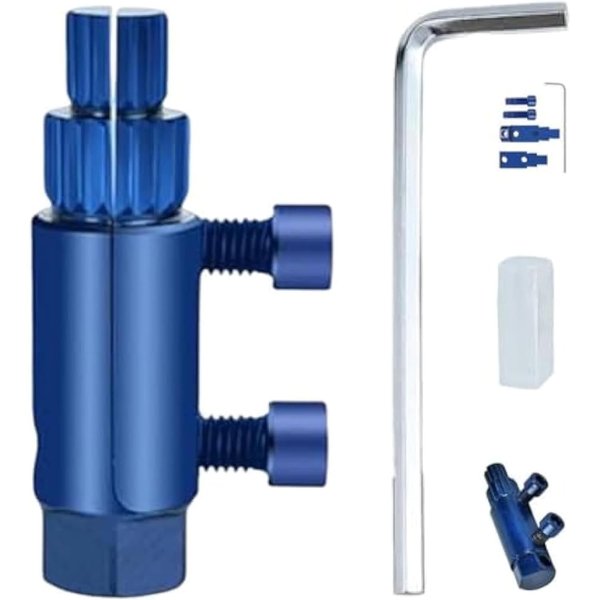 Broken Pipe Thread Extractor Tool- Broken Faucet Removal Tool Tool for dismantling broken valves and faucets for 1/4 to 1 pipeline (blue)