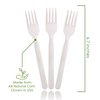 100% Compostable Forks - 140 Large Disposable Utensils (7 in.) Eco Friendly Durable and Heat Resistant Alternative to Plastic Forks with Convenient Tray by Ecovita