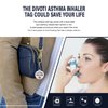 Divoti 1.25" Double-Sided Asthma Inhaler Inside Bag Tag -Quick Clip- Entirely Surgical Stainless Steel w/Hard Enamel