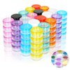 FULANDL 100Pcs 5G Sample Container, Empty Round Cosmetic Containers with Lid Plastic Container Pot Jars for Creams Nail Polish Lip Balm Lip Gloss Make-up Storage (10Color) (5G-100PCS)