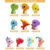 AQKILO Dinosaur 10 Pieces Finger Puppet Set, Animals Puppet Show Theater Props, Educational, Bath Toys