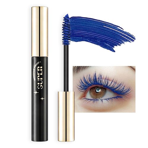 Colored Mascara Set,Sapphire Royal Blue Colorful Mascara Long Lasting Waterproof Hyperallergenic Mascara for Eyelashes,Navy Blue Mascara for Eyelashes Women Volumizing Eye Mascara Blue Eyes Makeup