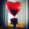 wrovitik 2 pcs Red Heart Foil Balloons,24 Inch Heart Shaped foil Balloons Love Balloons for Wedding Decoration Party Valentines'Day Birthday Balloons